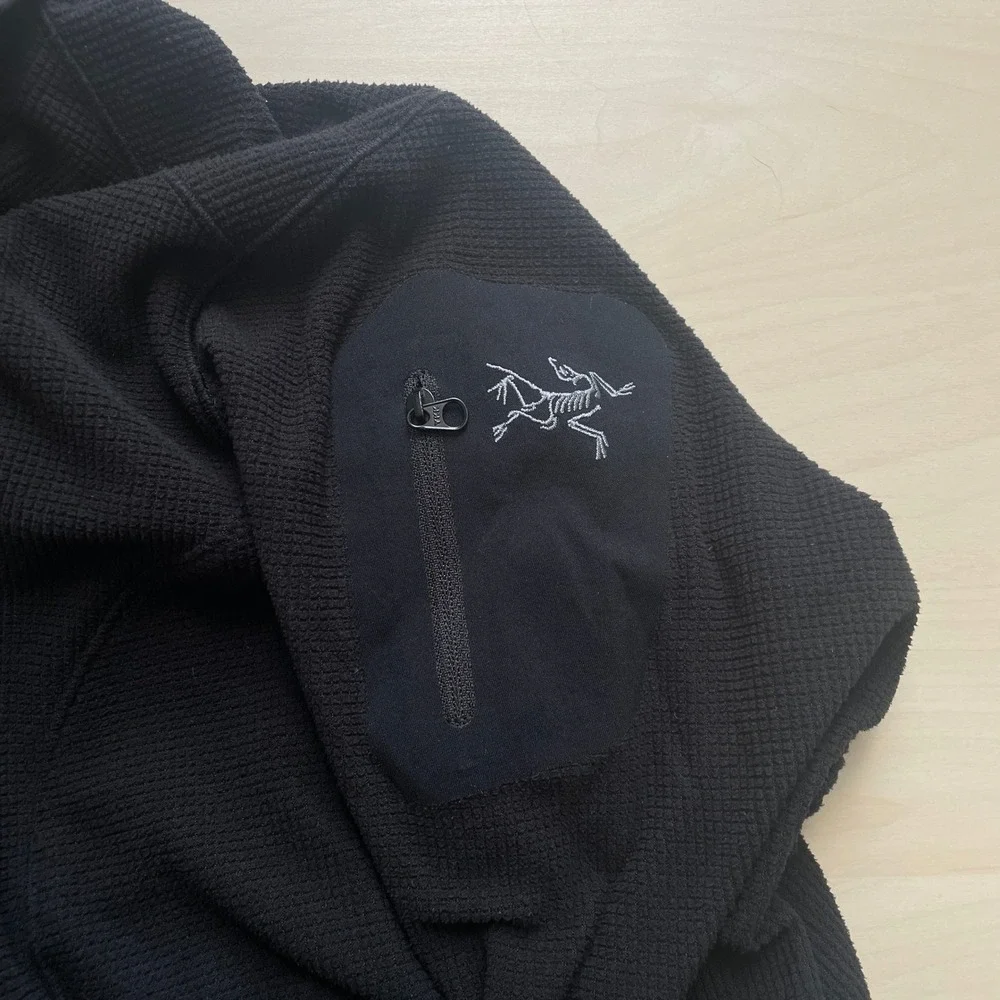 Arcteryx Women's Delta LT Jacket Zip Neck Pullover Black Waffle Grid Size Small - Picture 6 of 16